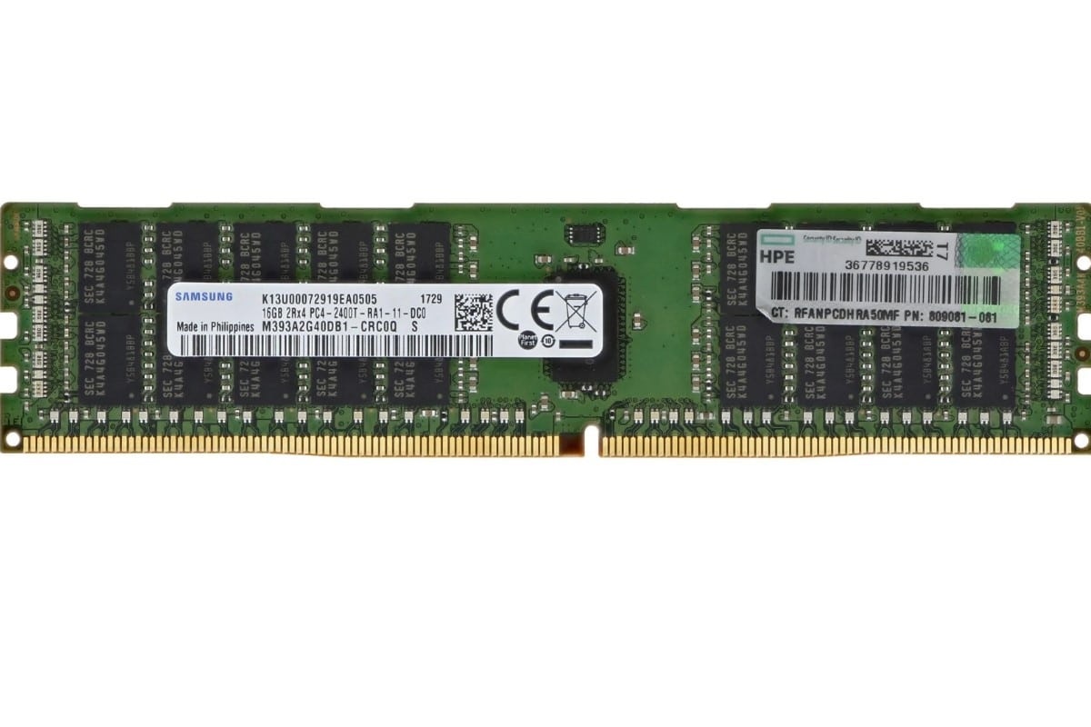 رم سرور  HPE 16GB 1RX4 PC4-2400T-RCB-11